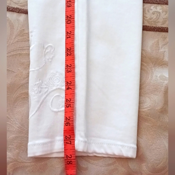 EARL JEANS SKINNY ANKLE EMBROIDERY ON LEG. 12 WHITE NWT - Picture 8 of 13